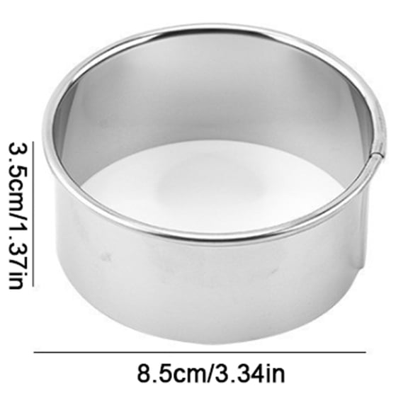 Brixlen Stainless Steel Dumpling Wrapper Cutter, Round Dough Cutting Mold Dumpling Maker Tool, Reusable Pastry Ravioli Pie Skin Cutter for Home Kitchen Baking Cooking