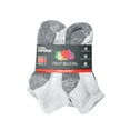 thumbnail image 3 of Fruit of the Loom Dual Defense Ankle Socks for Boys, Grey, Sizes 9-2.5 (10-Pack), 3 of 5