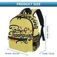 thumbnail image 2 of Thanksgiving Font Cute Bag Diaper Backpack Baby Cushion Backpack Backpack for School Teens with Adjustable Strap and Large Capacity, Printed Design, 2 of 6