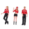 thumbnail image 1 of 3 Piezas Figuras de Personas Miniatura Resina Escala 1/64 Accesorio Realista para Escenario de Diorama Adecuado para Decoración de Mesa Modelismo Ferroviario Jardín de Hadas Conjunto de Rojo, 1 of 9