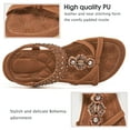 thumbnail image 5 of Ecetana Women Sandals Flats Sandals for Women Comfortable Elastic Ankle Strap Beach Shoes, 5 of 9