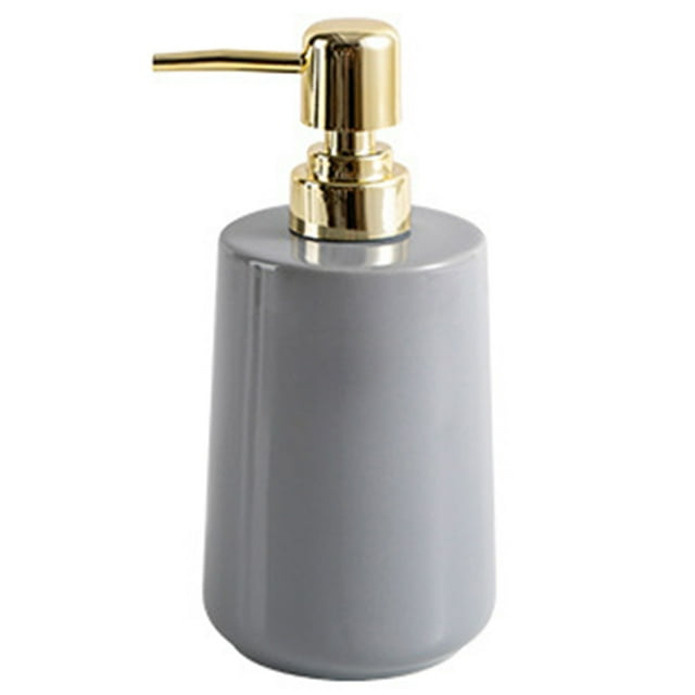 Soap Bottle Ceramic Simple Empty Soap Dispenser Shampoo Bottle with Plastic Pump
