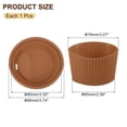 thumbnail image 2 of Uxcell 1Set 3.54" Silicone Cup Lid with Sleeve, Spill-proof Lid for Coffee, Brown, 2 of 6