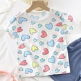 thumbnail image 5 of KPOPLK Little Bitty Toddler Boy Clothes Boys Summer Outfits Cotton Short Sleeve T-Shirt & Shorts Set(5-6 Years,White), 5 of 5