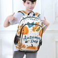 thumbnail image 6 of FORMRS Unisex School Backpack 17" Student Travel Bag with Laptop Compartment, Pumpkins Pattern, 6 of 7
