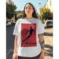 thumbnail image 3 of T Shirts for Women Short Sleeve Cotton Crewneck T-Shirt, Football Athlete Competitive Sports Tee Tops Casual Basic T-Shirts, XS-5XL White M, 3 of 7