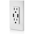 thumbnail image 2 of Leviton T5632-W USB Charger/Tamper-Resistant Duplex Receptacle, 15-Amp, 8-Pack, White, 2 of 4