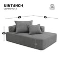 thumbnail image 2 of Lounge Frame for Luxury Boucle Floor Couch Set, Oversized Modular U Shaped Sectional Sofa, Convertible Sleeper Couch, Spacious Foam-Filled Sofa Bed for Living Room, Gray, 2 of 9