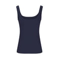 thumbnail image 5 of UPPADA Women's Sleeveless Tank Top Casual Flowy Shirts Fitting Scoop Neck Ribbed Knit Basic Cami Shirts Boho Cami Outfit,Tank Top for Women Loose Fit Navy,XL, 5 of 6