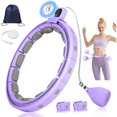 thumbnail image 1 of Smart Silent Weighted Fitness Hoop with Counter, Adjustable 30"-50" Infinite Exercise Hoop - A Spinning Hoop for Waist & Adult Weight Loss, Includes Tape Measure & Backpack for Women & Beginners, 1 of 8