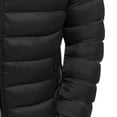 thumbnail image 4 of Men's Down Jacket Winter Warm Thick Slim Fit Stand Collar Cotton Coat Solid Color Zipper Shoulder Chest Rhombus Puffer Jackets, 4 of 4