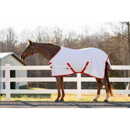 Miller's Aussie Light Weight Turnout Sheet-White/EC Red-69