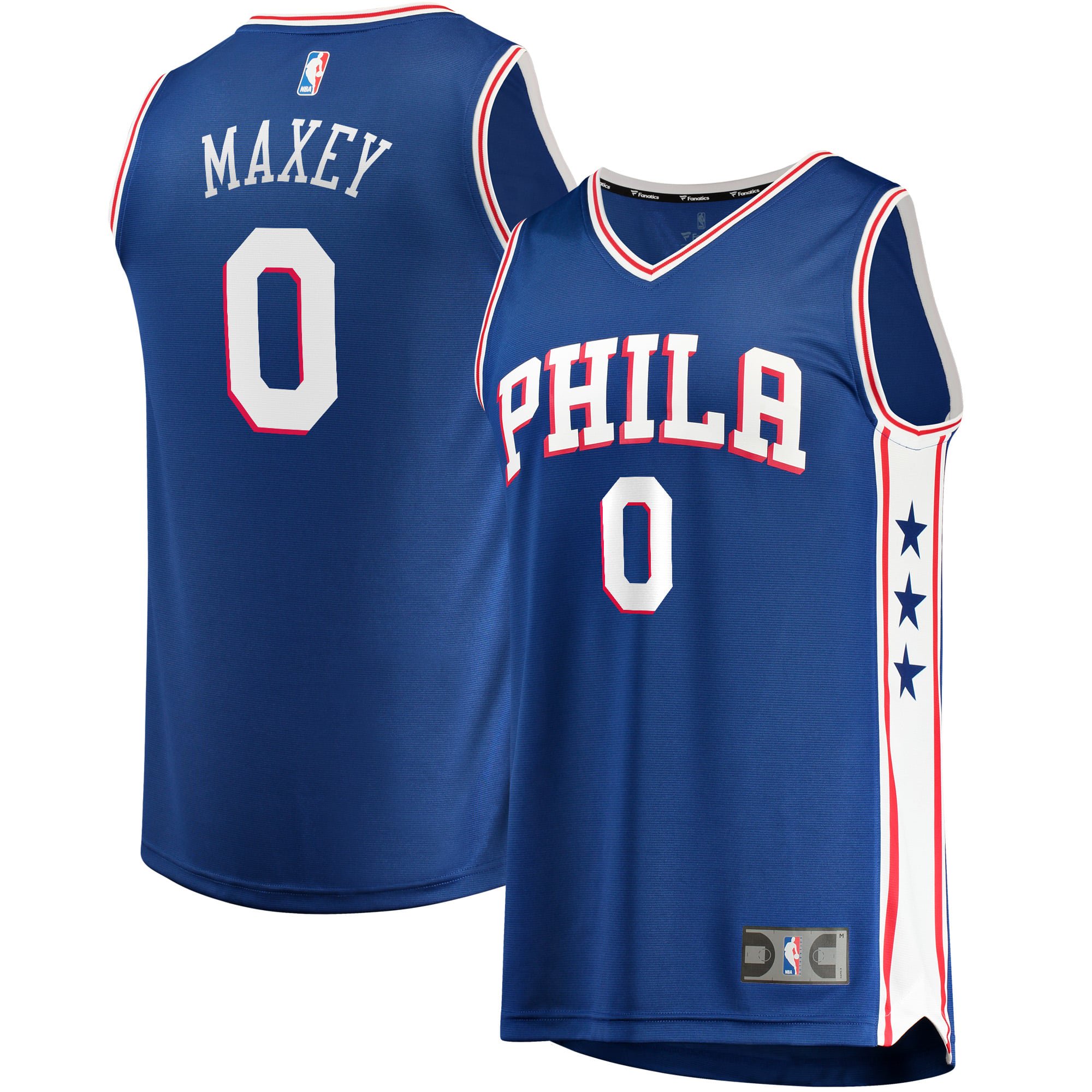 Men's Fanatics Tyrese Maxey Royal Philadelphia 76ers Fast Break Replica Jersey - Icon Edition