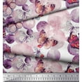 thumbnail image 3 of Soimoi Polyester Crepe Fabric Dot & Butterfly Print Fabric by The Yard 52 Inch Wide, 3 of 3