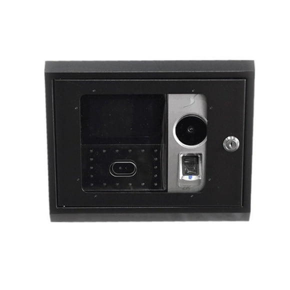 Scanner Time Attendance Face Time Attendance Metal Protective Box With Key Security Cover ,Easy to Use