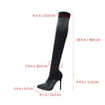 thumbnail image 2 of Milisten Black Thigh High Boots for Women with Rhinestone Detail, Stylish Chic Design, Comfortable Material, Trendy Fashion Footwear, 2 of 8