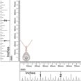 thumbnail image 5 of Round Cut Lab Created Moissanite Diamond Teardrop Halo Pendant Necklace In 14k Rose Gold Plated Sterling Silver 18" Chain(G-H Color,VVS1 Clarity,1.20 Cttw), 5 of 7