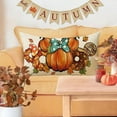 thumbnail image 6 of Fall Pumpkin Lumbar Decorative Throw Pillow Cover 12 x 20, Rectangular Autumn Wreath Doughnut Outdoor Home Decor, Thanksgiving Maple Leaves Couch Cushion Case, 6 of 6