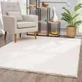 thumbnail image 1 of eRug Outlet Retro Collection Modern Abstract Area Rug (5x8 feet) - 5'3" x 7'6", Ivory, 1 of 6