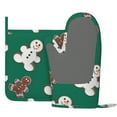 thumbnail image 3 of Disketp Gingerbread Snowman Cookies Oven Mitts And Potholders Bbq Gloves-Oven Mitts And Pot Holders With Recycled Infill Silicone Non-Slip Cooking Gloves For Cooking Baking Grilling, 3 of 9