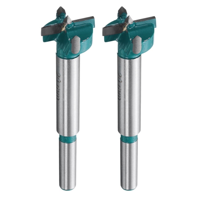 Uxcell 2 Piezas Broca Forstner 25/32" (20mm) Broca de Carburo para Madera Abridor de Agujeros de Bisagra Mango Redondo