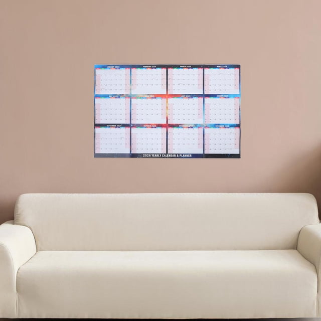 HINTRMENT Calendrier Mural Effaçable à Sec multi-Papier pour la Rentrée Scolaire 1 Ensemble pour Usage Domestique avec Fonctionnalités de Planification