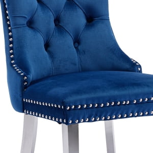 042 Blue Velvet, Silver Legs