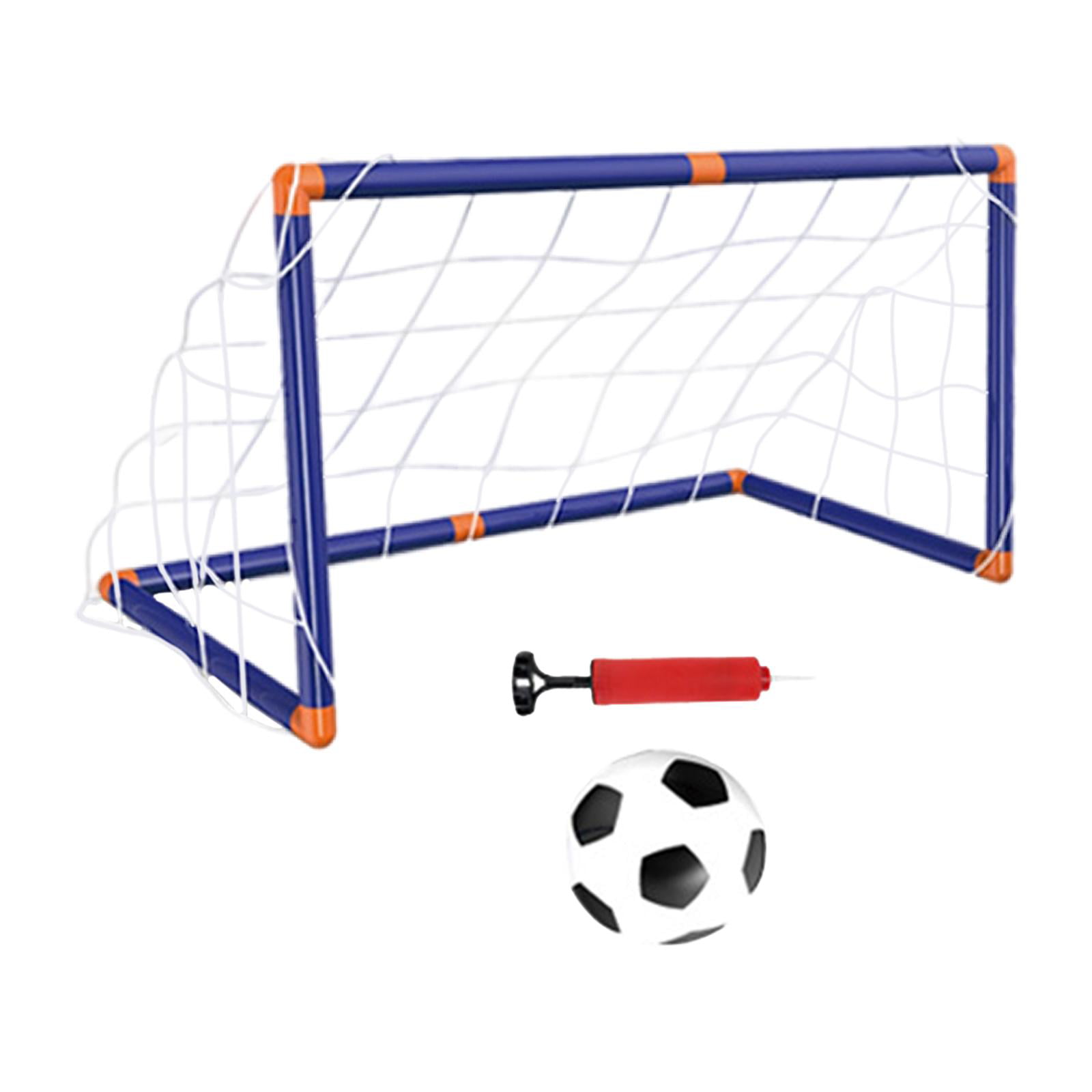 Kids Sports Soccer Toy Set with Ball Pump Goal Net Football Toy Set for DIY Indoor Outdoor Practice,Soccer Goal Net Play Set for Kids 