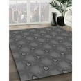 thumbnail image 3 of Ahgly Company Machine Washable Indoor Round Transitional Platinum Gray Area Rugs, 6' Round, 3 of 7