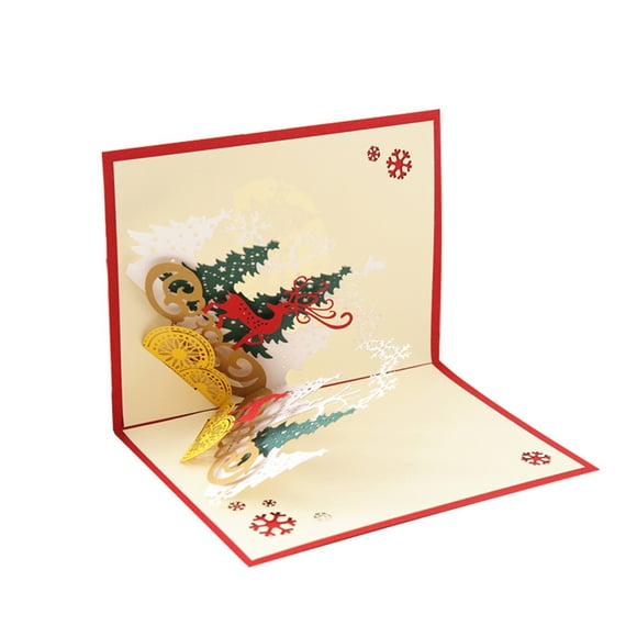 Ramiter Christmas 3D Stereo Greeting Card AR Virtual Imaging Technology Creative Gifts