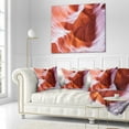 thumbnail image 3 of Designart Antelope Canyon Brown Wall - Landscape Photography Throw Pillow - 18x18, 3 of 5