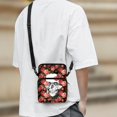 thumbnail image 3 of Eheartsgir Skull Rose Floral Print Polyester Crossbody Bags, Leakproof Zipper Pockets Cell Phone Bags for Daily Travel, 3 of 7