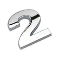 thumbnail image 2 of Anvazise Number Letter Self-adhesive Auto Sticker Car Badge Decals Emblem Decoration Silver Size 2, 2 of 9