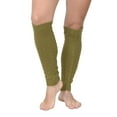 thumbnail image 4 of KESIS Women's Cable Knit Leg Warmers Knitted Crochet Long Socks Olive, 4 of 4