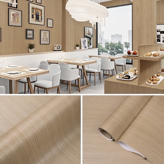 PVC Wood Grain Self Adhesive Wallpaper Peel and Stick Waterproof Vinyl Liner Removable Easy Install Rustic Wood Look Roll 23.62in*118/ 197in