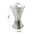 thumbnail image 2 of Dispositivo de medición de vino de doble cabezal, laminado en acero inoxidable, 2 of 5