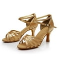 thumbnail image 2 of Htigea Women Ballroom Dance Shoes for Social Performance Professional Latin Practice Dancing Sandals 2.5" Heel, 2 of 5