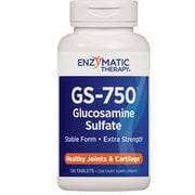 Enzymatic Therapy GS-750 Glucosamine Sulfate, 120 Tabs