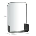 thumbnail image 3 of CosmoLiving by Cosmopolitan 16" x 22" Black Small Curved Rectangular 1 Shelf Wall Mirror, 3 of 11