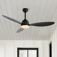 thumbnail image 4 of JONATHAN Y Audie 52" 1-Light Classic Industrial Iron/Plastic Mobile-App/Remote-Controlled 6-Speed Propeller Integrated LED Ceiling Fan, Black, 4 of 8