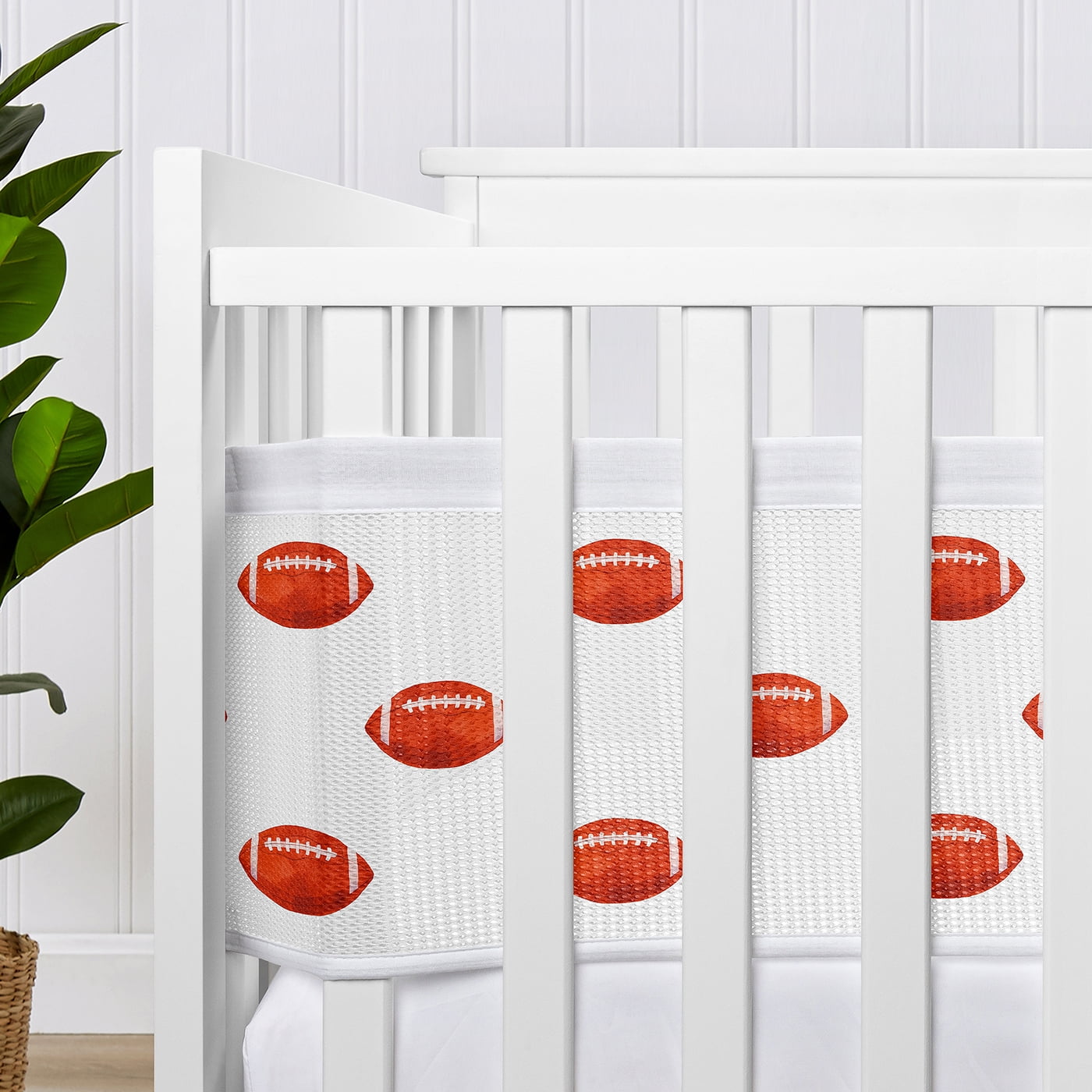 Sweet Jojo Designs + BreathableBaby Football Boy Breathable Mesh Crib Liner