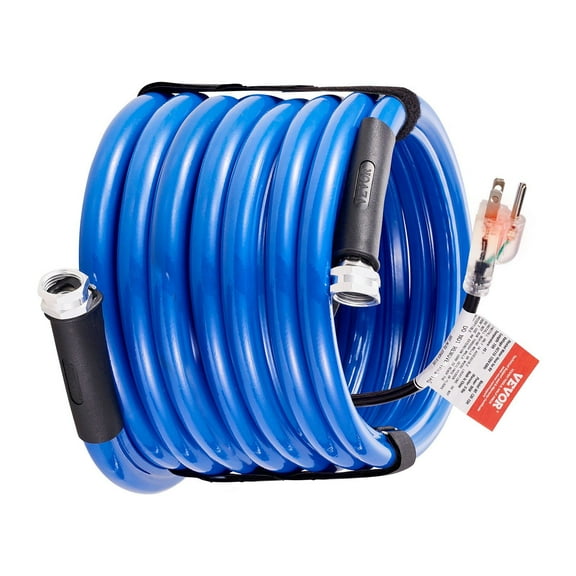 30ft Heated RV Water Hose for Winter, Self-Regulating Drinking Water Hose Freeze Protection Down to -45°F, 5/8" I.D. with 3/4" GHT Adapter, Lead Free, BPA Free