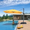 thumbnail image 4 of PURPLE LEAF 8' X 8' Patio Umbrella for pool 7' High Offset Cantilever Umbrella for Poolside, 360° Rotation Outdoor Umbrella, Yellow, 4 of 13