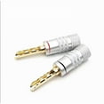 thumbnail image 4 of 4pcs Banana Plug 24K Gold Plated Copper BFA 4mm Banana Connector Male Speaker Plug Black&red, 4 of 6