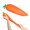 Carrot Squishy-A18, variant on Carrot Stress Toys, Carrot Squishy, Squeeze Fidget for Adults Novelty Office Decor & Relaxation Tool 2PC