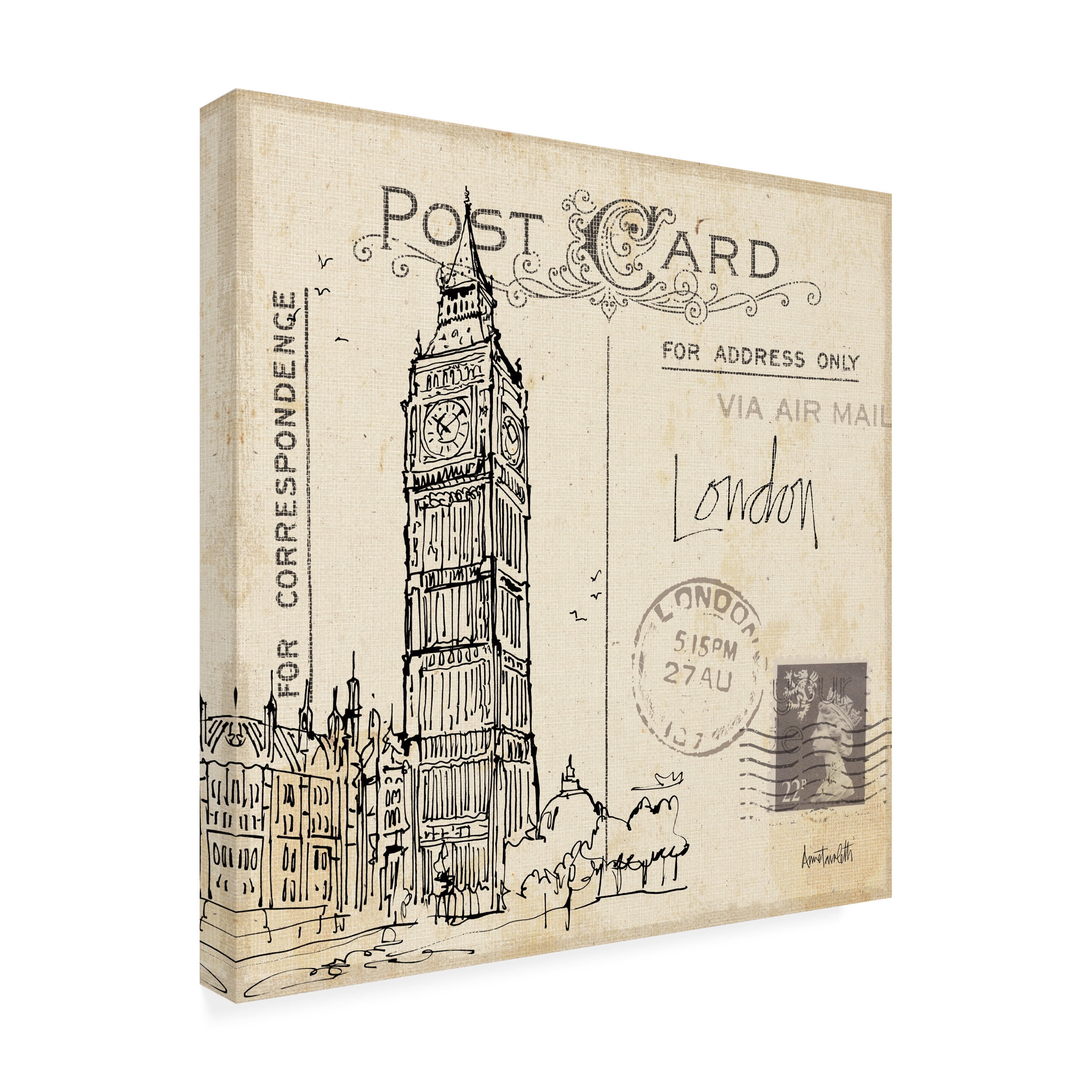 Anne Tavoletti 'Postcard Sketches II' Canvas Art