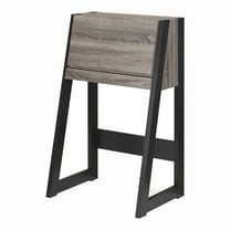 Furniture of America Gase Farmhouse Wood Fold Down Desk in Distressed Gray/Black