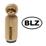 Belize BLZ Euro Oval Rubber Stamp for Scrapbooking Crafting Stamping - Mini 1/2 Inch