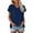 502_Dark Blue, variant on V Neck T Shirts for Women Stylish And Comfortable Women's Loose Fit Shirt | Casual Tee Any Occasion Short Sleeve Shirts for Women Blue