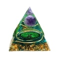 thumbnail image 1 of Pirámide Amatista Peridoto Cristal Curativo Artesanía (D), 1 of 8